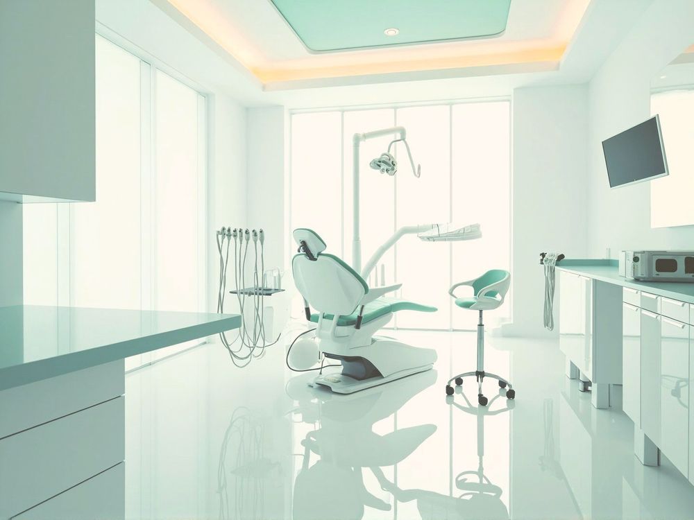 Modern bright dental care room