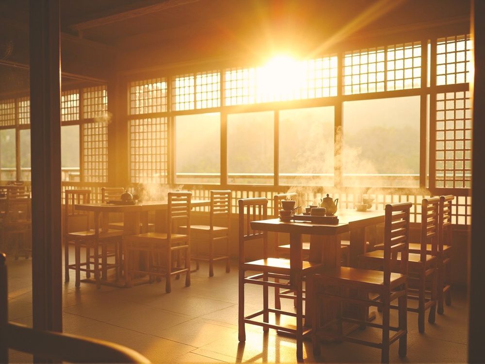 Traditional Chengdu tea house interior
